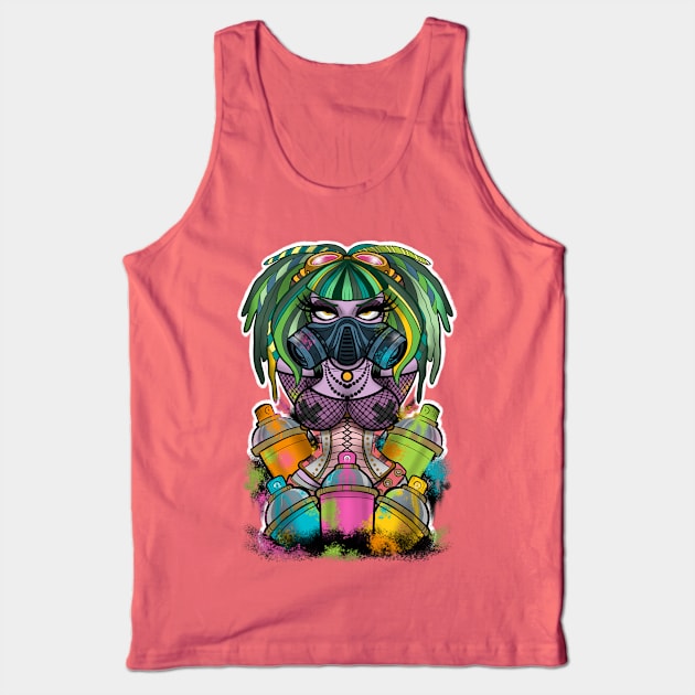 Graffiti Girl 2.0 Tank Top by InkyMcStapleface